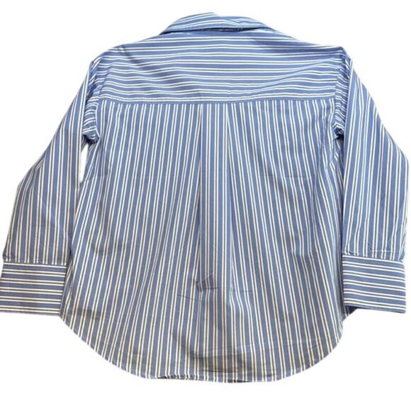New with Tags philosophy Republic Clothing Blue White Striped Button Up Top XS - Picture 3 of 9